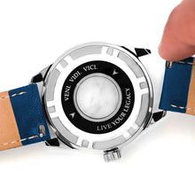 Load image into Gallery viewer, Croc - Blue 22mm + Silver