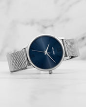 Load image into Gallery viewer, Eros Mesh Petite - Silver + Turkish Blue
