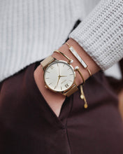 Load image into Gallery viewer, Marble Bar Bracelet - Gold + Carrara
